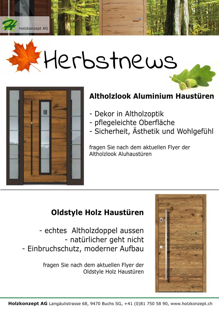 Altholzlook - Aluminium Haustüren