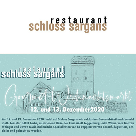 Exklusiver Gourmet Weihnachtsmarkt im Schloss Sargans